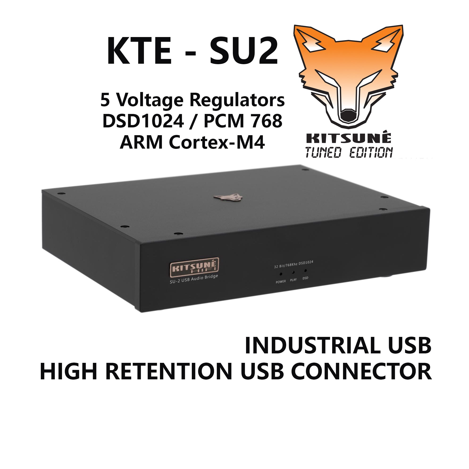 KTE SU-2 : Kitsune Tuned Edition – DSD1024 USB Digital Interface Femto second clock Interface – 3.2uV/2.0uV output noise, 125db PSRR