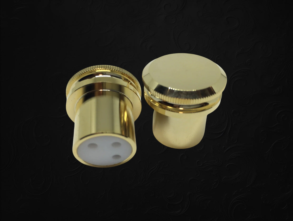 XLR Dust Cap – RFI/EMI Reduction – Gold Plated or Rhodium – Female