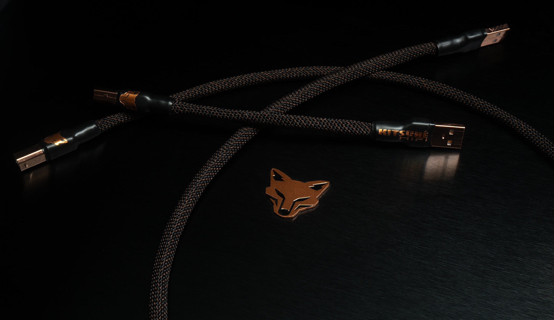 KTE (KitsuneCables) Premium USB Cable (Rose Gold, A - B)