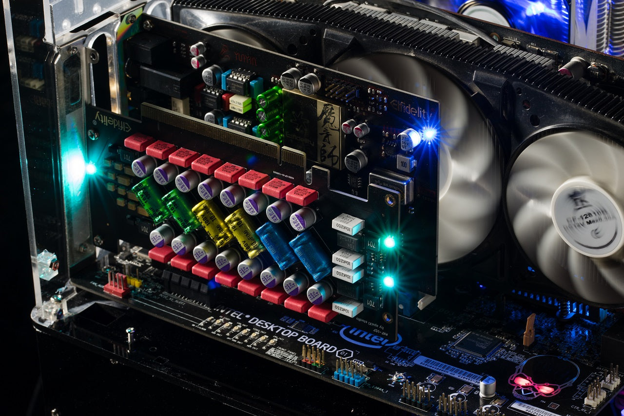 Elfidelity AXF-107 “Magician” PCI-E 1x / 16x [Rainbow Sugar Max] power purification HiFi PC audio – PC Filter card