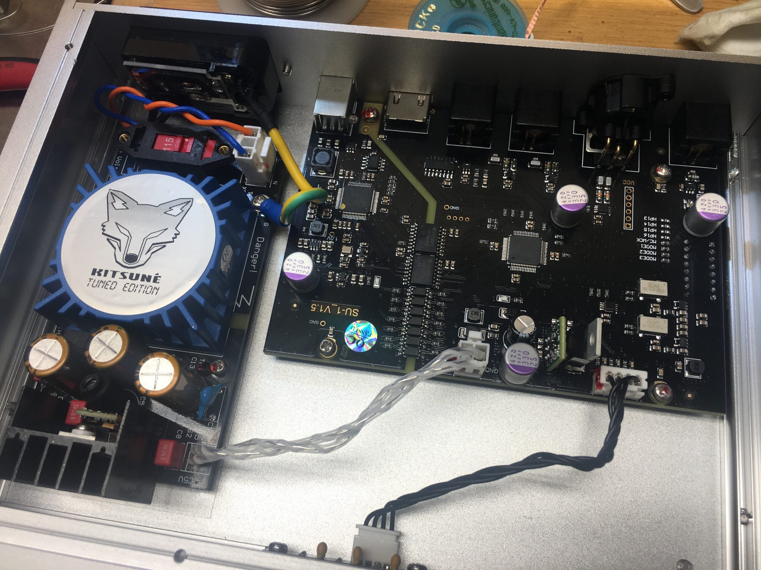 KTE SU-1 DDR (dual discrete regulators): Kitsune Tuned Edition – 3.2uV/2.0uV output noise, 125db PSRR, USB Digital to Digital Convertor XMOS XU208 CPLD DSD512