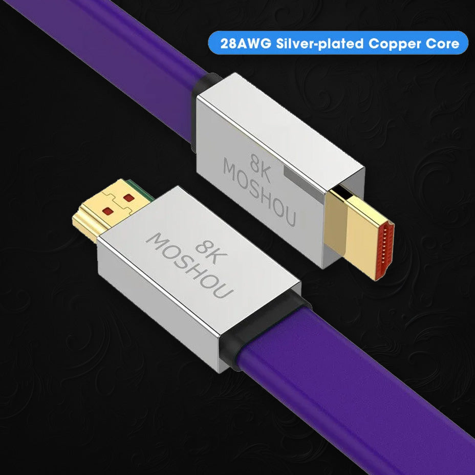 【ふるさと割】 Quality 0.5M - Cable HDMI 8K Flat ボール